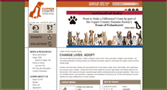 Desktop Screenshot of cchumanesociety.com